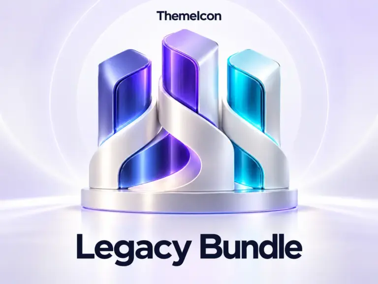 ThemeIcon Legacy Bundle, represented by three connected pillars.