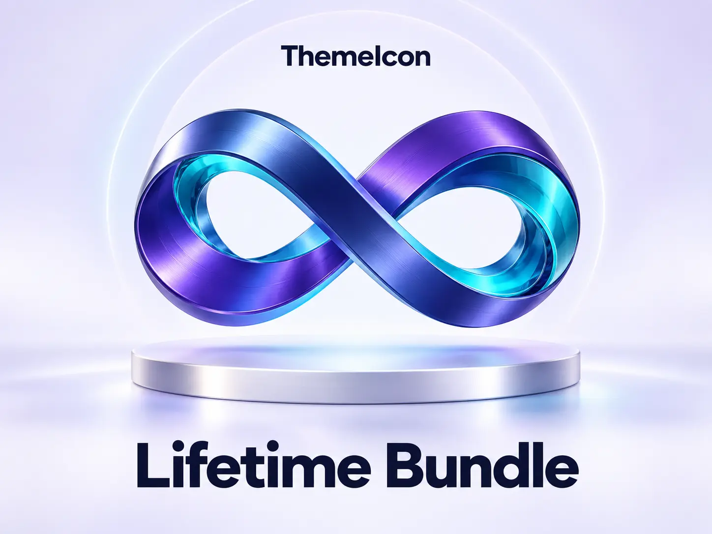 ThemeIcon Lifetime Bundle, represented by a continuous infinity ribbon.
